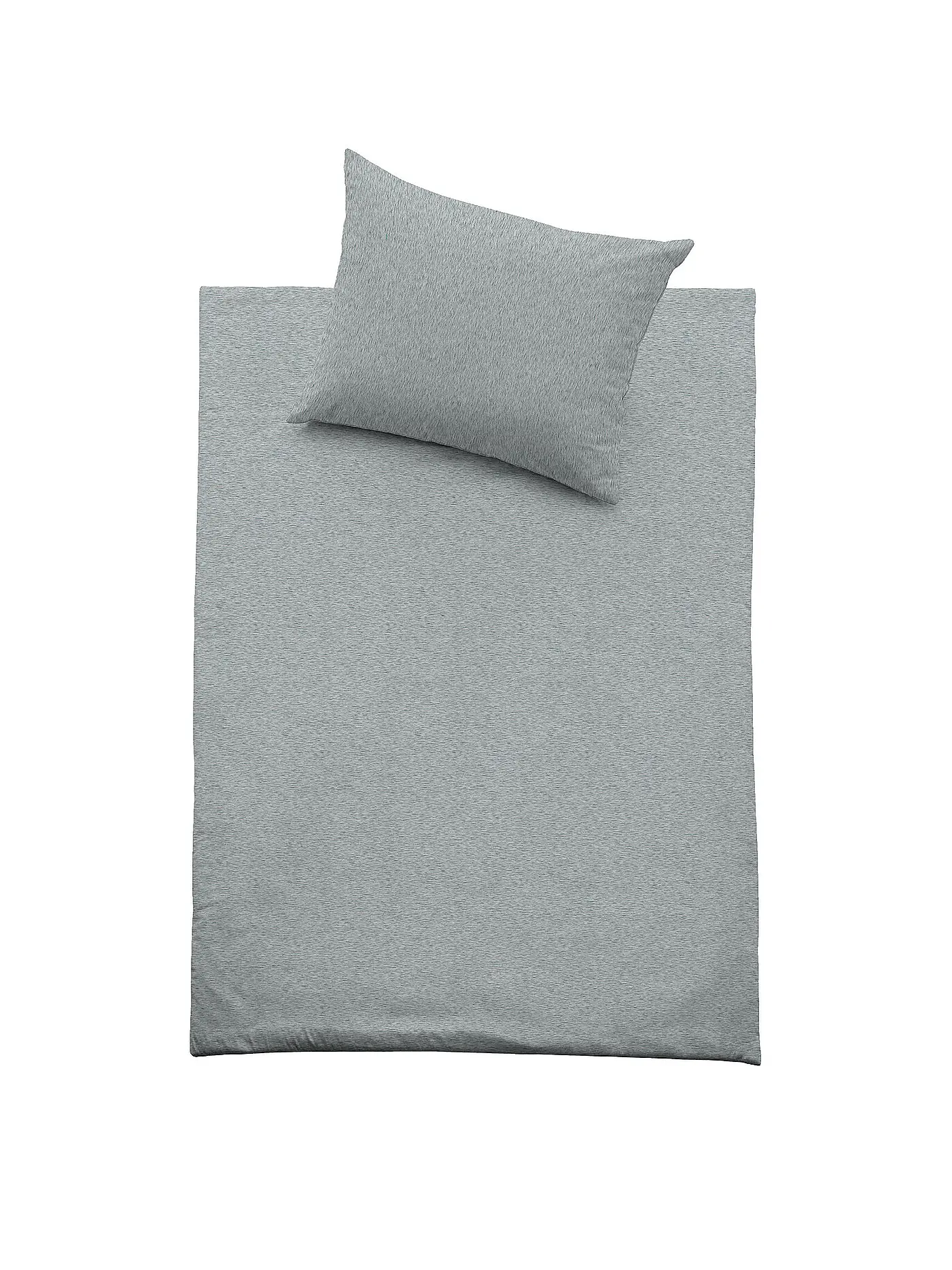 FUSSENEGGER | Jersey Bettwäsche 70x90cm/140x200cm Weiss | petrol